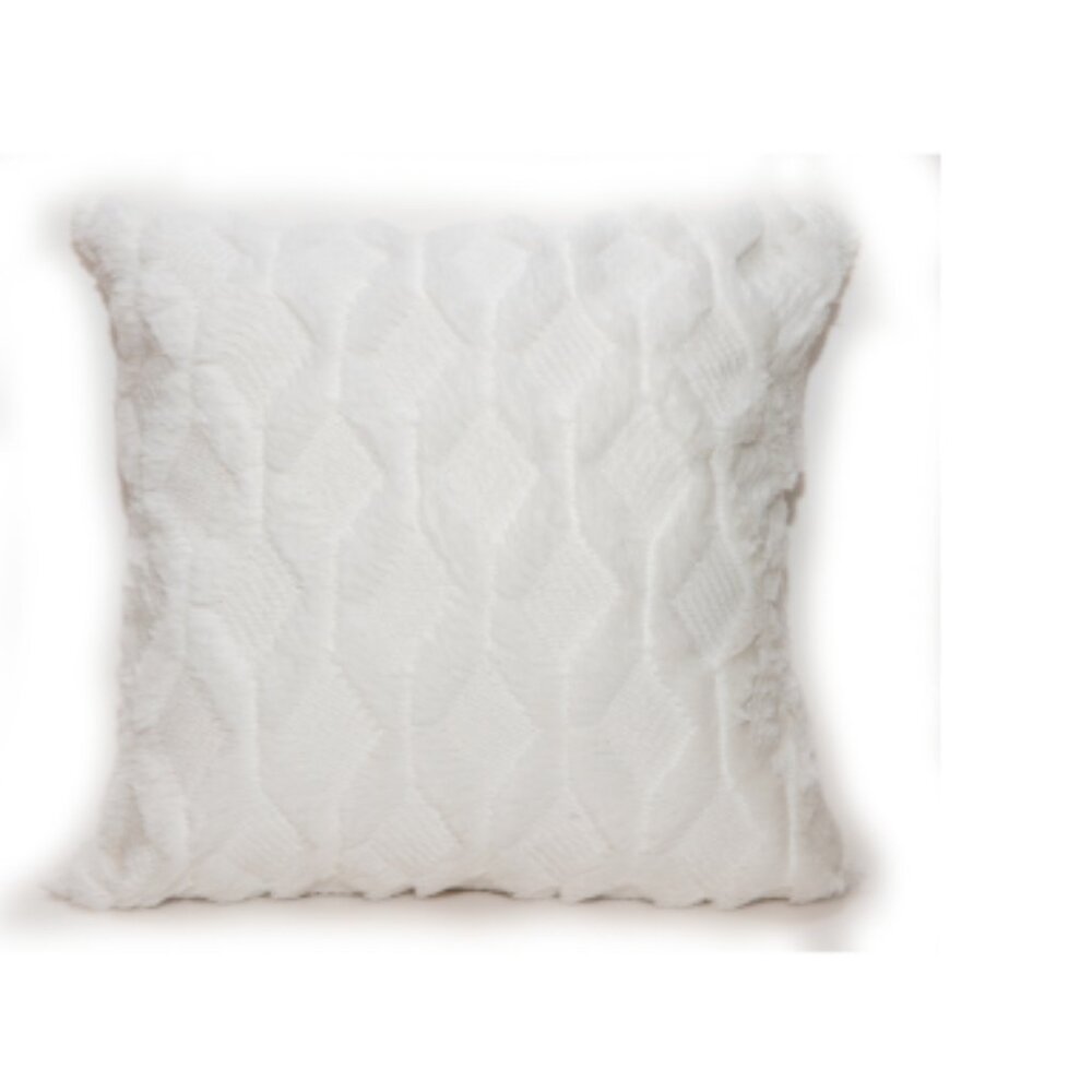 Jill Zarin Geo Diamond Decorative Pillow, 18" X 18" - White